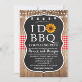 I DO BBQバーベキューギンガムストリングライツ招待状 招待状 (正面)