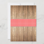 I DO BBQバーベキューギンガムストリングライツ招待状 招待状 (裏面)