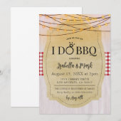 I Do BBQバーベキューブライダルシャワー招待 招待状 (正面/裏面)