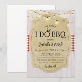 I Do BBQバーベキューブライダルシャワー招待 招待状 (正面/裏面)