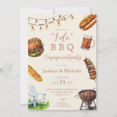 I DO BBQバーベキュー婚約パーティ 招待状 (正面)