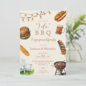 I DO BBQバーベキュー婚約パーティ 招待状 (スタンド正面)