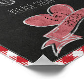 I Do BBQパーティーゲストブック婚約パーティサイン ポスター (角)