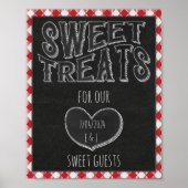 I Do BBQパーティースウィートトリート婚約パーティサイン ポスター (正面)