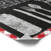 I Do BBQパーティーフードバーフード&ドリンクサイン ポスター (角)