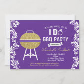 I Do BBQパーティー婚約カップルシャワー招待 招待状 (正面)