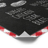 I Do BBQパーティー食品バー、グリル&BBQバーサイン ポスター (角)