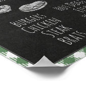 I Do BBQパーティー食品バー、BBQバー&グリルの看板 ポスター (角)