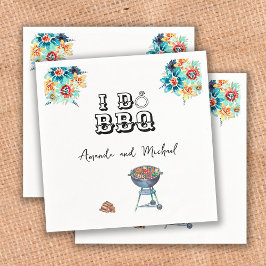 I Do BBQフローラ婚約パーティカップルシャワー スタンダードカクテルナプキン