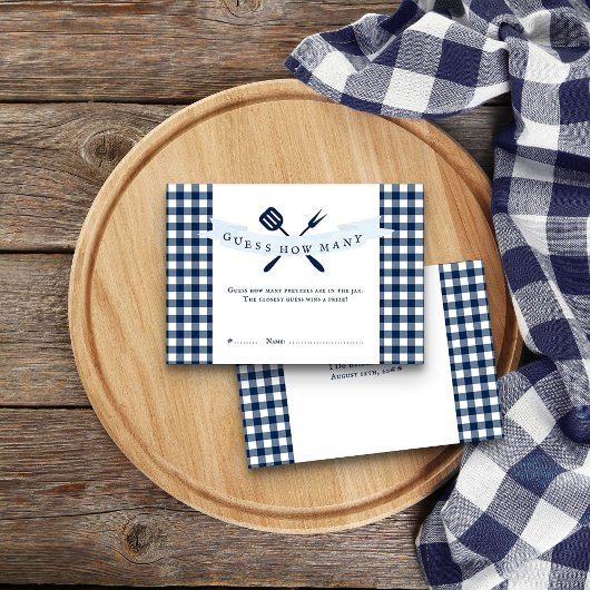 I Do BBQブライダルシャワーはゲームカードの数を推測 エンクロージャーカード