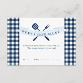 I Do BBQブライダルシャワーはゲームカードの数を推測 エンクロージャーカード (正面)