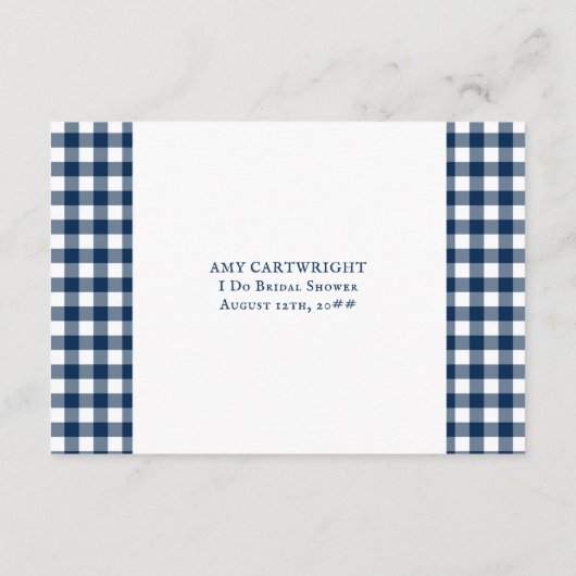 I Do BBQブライダルシャワーはゲームカードの数を推測 エンクロージャーカード (裏面)