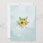 I Do BBQブライダルシャワーひまわり水彩 招待状 (裏面)