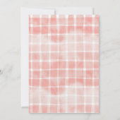 I Do BBQブライダルシャワーグリルレッドジンガムカジュアル 招待状 (裏面)