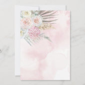 I Do BBQブライダルシャワーボホローズブーケフローラ 招待状 (裏面)