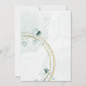 I Do BBQブライダルシャワーユーカリ金ゴールドシンプル 招待状 (裏面)