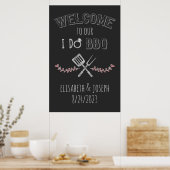 I Do BBQブライダルシャワー婚約パーティ歓迎 ポスター (キッチン)