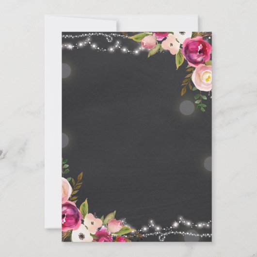 I Do BBQブライダル·シャ素朴ワー·インビテーション·花模様 招待状 (裏面)