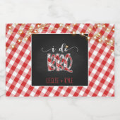 I Do BBQミニワインラベルきらめく- Red Lights Cu スパークリングワインラベル (シングルラベル)