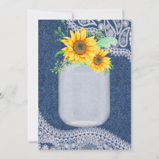 I Do BBQメイソンジャールサンフラワーズ婚約パーティ 招待状 (裏面)