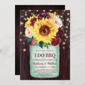 I Do BBQメイソンジャールサンフラワーズ婚約パーティ 招待状 (正面/裏面)