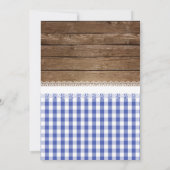 I Do BBQリハーサルディナー招待状ブルー 招待状 (裏面)