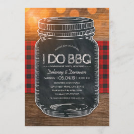 I Do BBQヴィンテージメイソン·ジャー·婚約パーティ 招待状