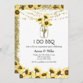 I DO BBQ婚約ひまわりパーティの招待状 招待状 (正面/裏面)