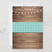 I DO BBQ婚約カップルシャワー素朴招待状 招待状 (裏面)