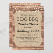 I DO BBQ婚約カップルシャワー素朴招待状 招待状 (正面/裏面)
