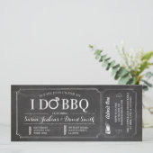 I DO BBQ婚約シャルボードチケット招待状 招待状 (スタンド正面)
