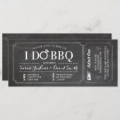 I DO BBQ婚約シャルボードチケット招待状 招待状 (正面/裏面)