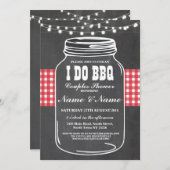 I DO BBQ婚約パーティカップルシャワー招待状 招待状 (正面/裏面)