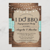 I DO BBQ婚約パーティカップルシャワー招待状 招待状 (正面/裏面)