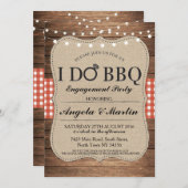 I DO BBQ婚約パーティカップルシャワー招待状 招待状 (正面/裏面)