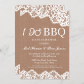 I DO BBQ婚約パーティカップルシャワー招待状 招待状 (正面/裏面)