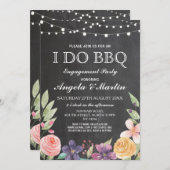 I DO BBQ婚約パーティカップルシャワー招待状 招待状 (正面/裏面)