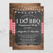I DO BBQ婚約パーティカップルシャワー招待状 招待状 (正面/裏面)
