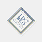 I Do BBQ婚約パーティカップルシャワー スタンダードカクテルナプキン (角)