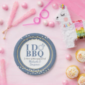 I Do BBQ婚約パーティカップルシャワー ペーパープレート (パーティー)