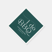 I do BBQ婚約パーティグリーン スタンダードカクテルナプキン (角)