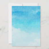 I Do BBQ婚約パーティブルースカイウォーターカラー 招待状 (裏面)