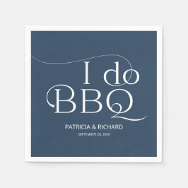 I do BBQ婚約パーティブルー スタンダードカクテルナプキン