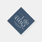 I do BBQ婚約パーティブルー スタンダードカクテルナプキン (角)