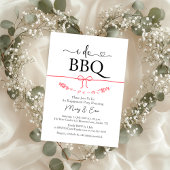 I Do BBQ婚約パーティミニマルレッドボウ日本の 招待状