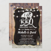 I DO BBQ婚約パーティヴィンテージランタンフローラ 招待状 (正面/裏面)