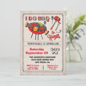 I do BBQ婚約パーティ招待状 招待状 (スタンド正面)