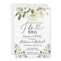 I Do BBQ婚約パーティ招待状
