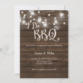 I DO BBQ婚約Stringlight招待状 招待状 (正面)