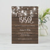 I DO BBQ婚約Stringlight招待状 招待状 (スタンド正面)